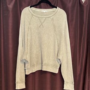 Light green Waffle Knit Sweater